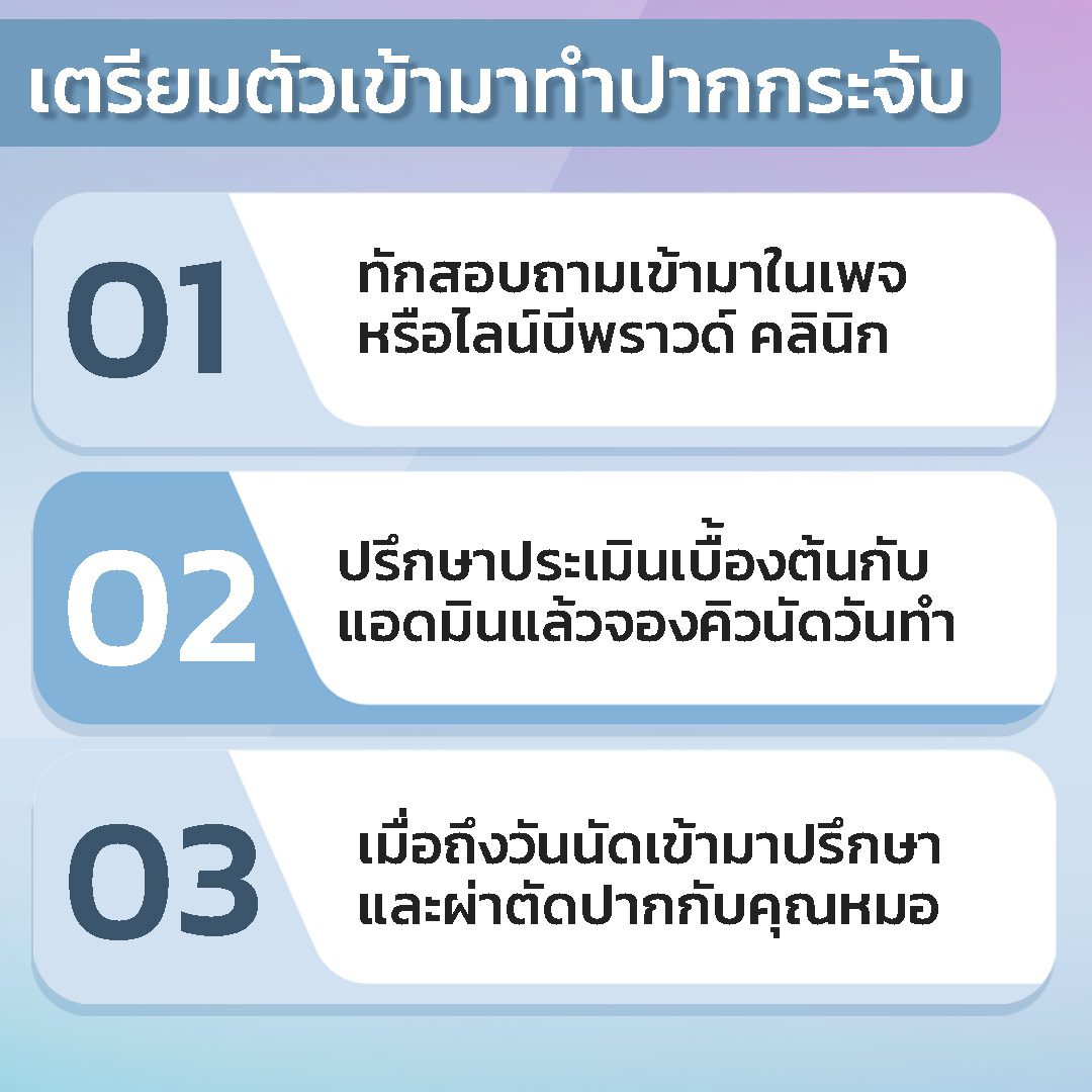 เตรียมตัวทำปาก เตรียมตัวทำปาก